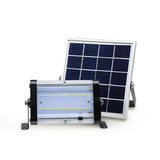 Solar floodlight with solar panel