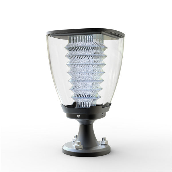 Elegant LED Solar Lamp Post or pillar for living area side view